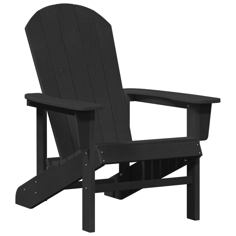 Adirondack-Stuhl Schwarz 74x82x91 cm HDPE
