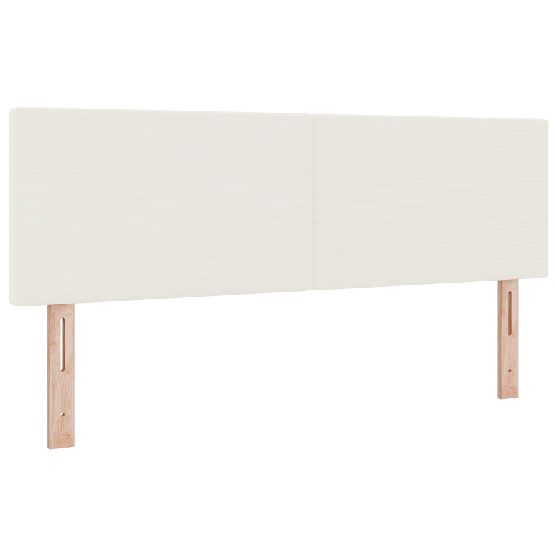 Kopfteil Einfaches Design Creme 160 cm Cordstoff