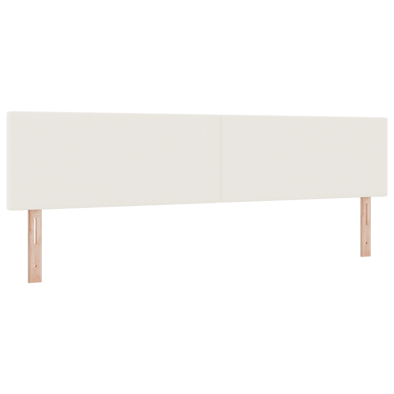 Kopfteil Schlichtes Design Creme 200 cm Cord-Stoff