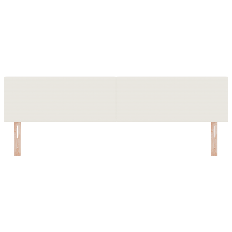 Kopfteil Schlichtes Design Creme 200 cm Cord-Stoff