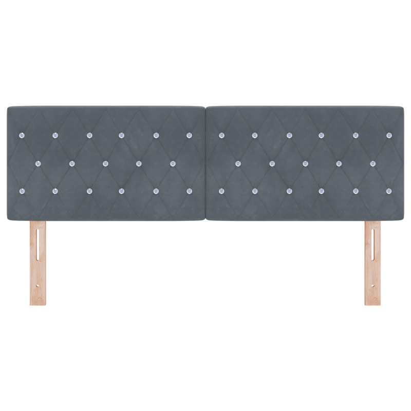 Boxspringbett mit Matratze Dunkelblau 140x200 cm Samt