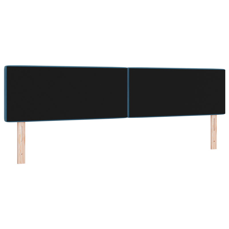Boxspringbett mit Matratze Dunkelblau 140x200 cm Samt