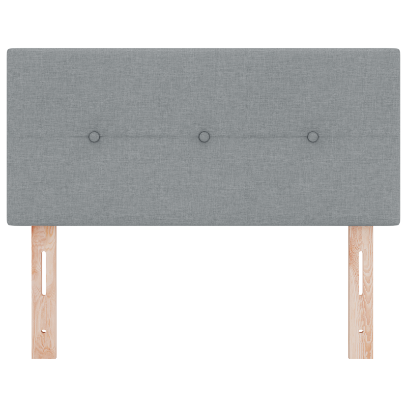 Kopfteil mit Knopfheftung Hellgrau 90 cm Stoff