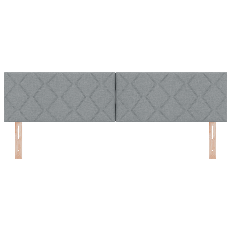Boxspringbett mit Matratze & LED Licht Hellgrau 180x200 cm Samt
