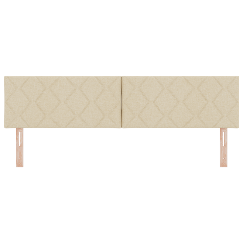 Boxspringbett mit Matratze und Bank Hellgrau 200x200 cm Stoff