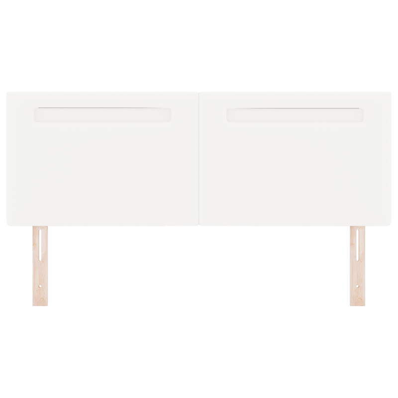 Kopfteil Einfaches Design Reinweiß 140 cm Kunstleder