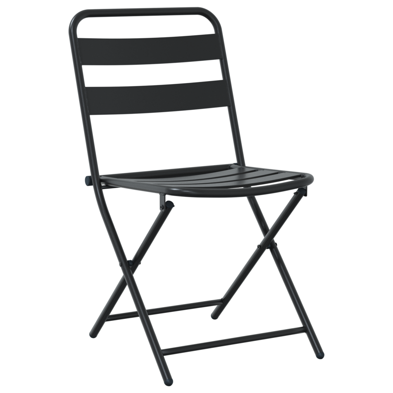3-teiliges faltbares Bistro Set Anthrazit Stahl