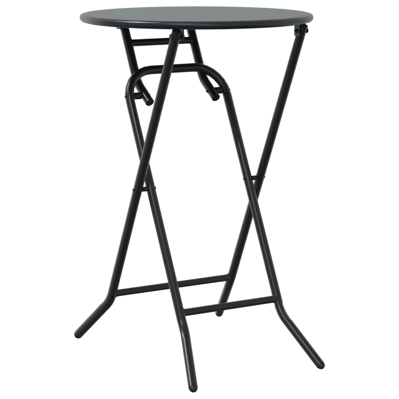 3-teiliges faltbares Bistro Set Anthrazit Stahl