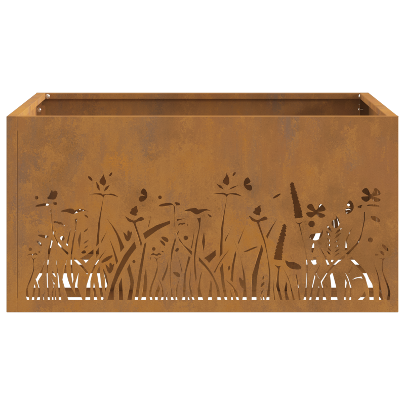 Feuerstelle Quadrat 60x60x30 cm Wetterstahl
