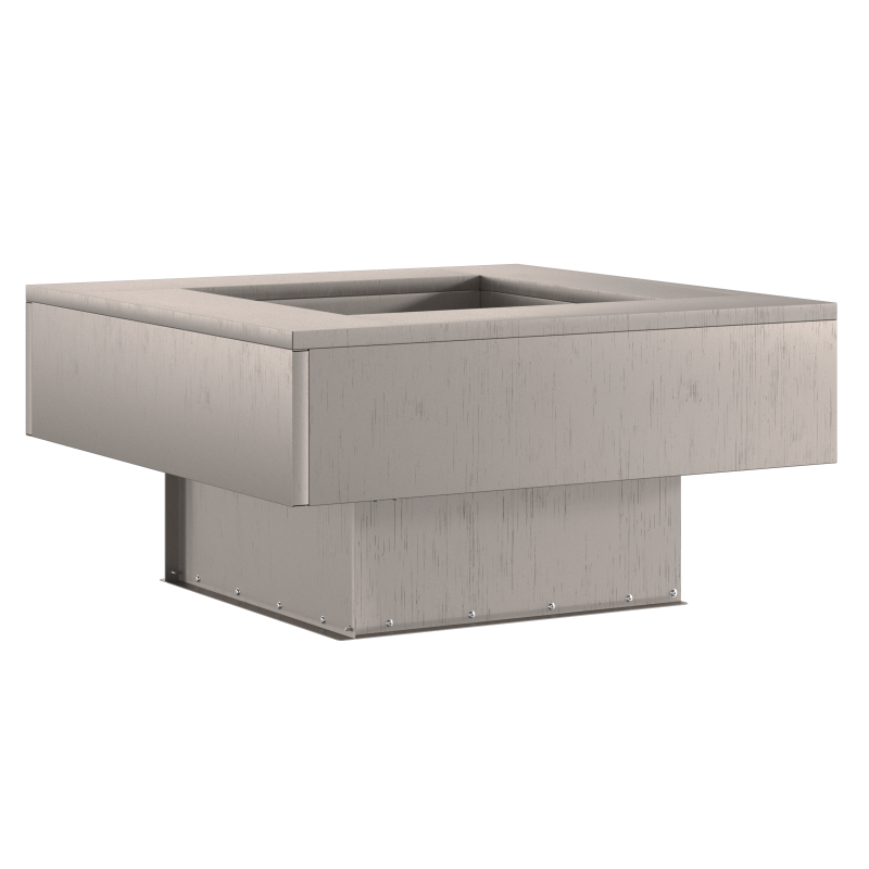 Feuerstelle Quadrat 60x60x30 cm Wetterstahl