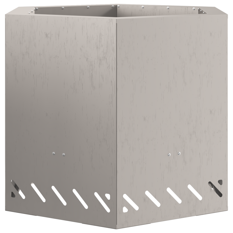 Raucharmer Feuerstelle Sechseckig 58x58x51 cm Wetterfestes Stahl