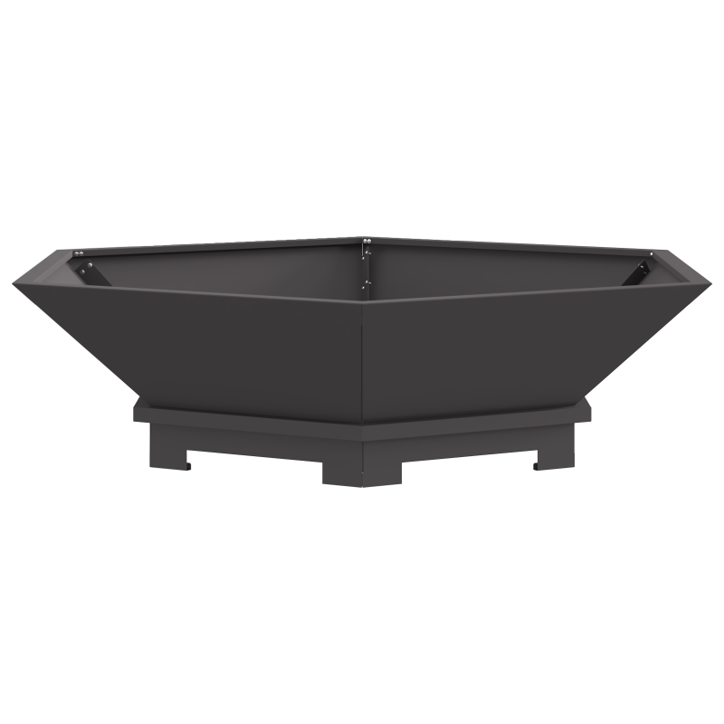 Feuerstelle Sechseckig Schwarz 100x100x28 cm Stahl
