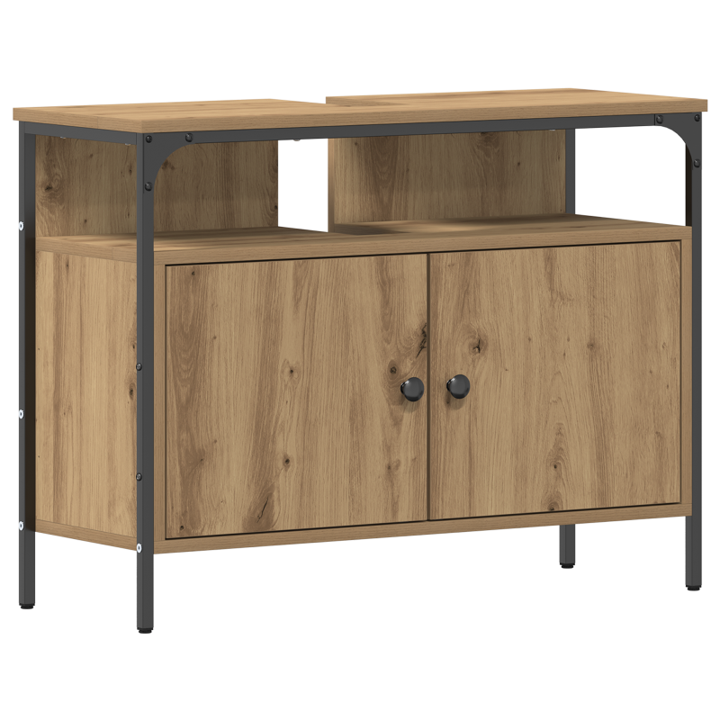 Badezimmerwaschbeckenunterschrank Artisan Eiche 80x30x60 cm Holzwerkstoff