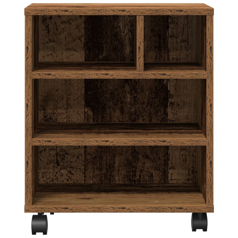 Druckerständer mit Rollen Alte Holz 41x32x48 cm