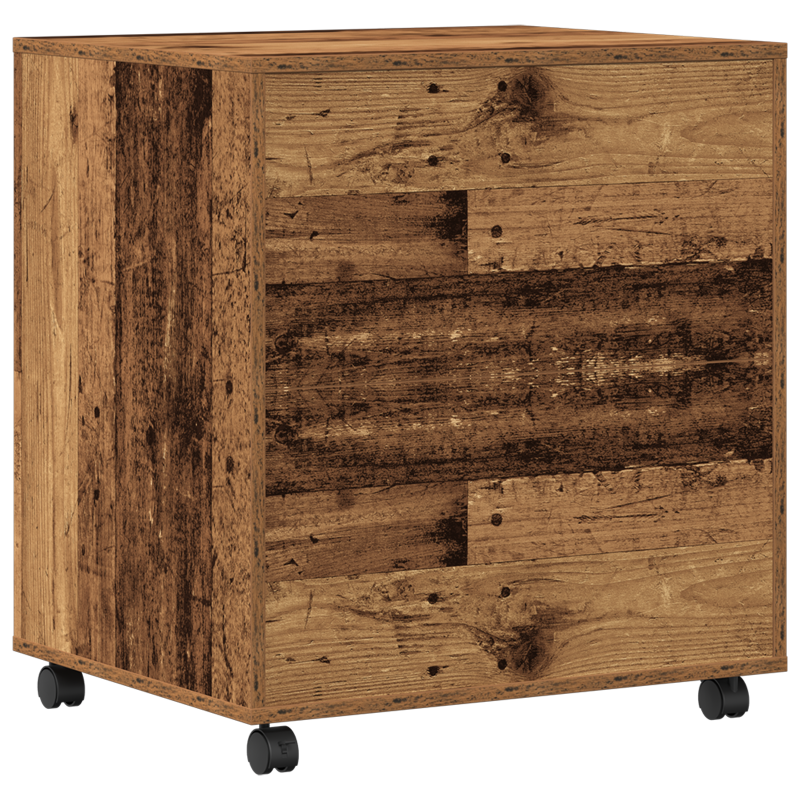 Druckerständer mit Rollen Altes Holz 60x50x67 cm