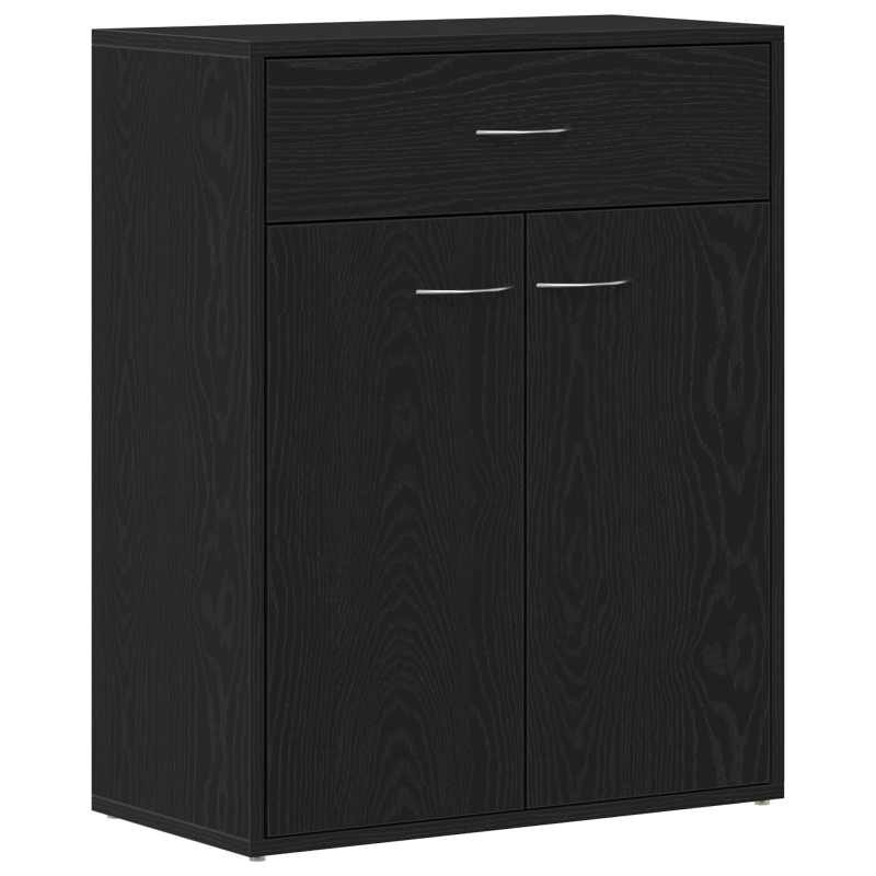 Sideboard schwarz Eiche 60x30x75 cm Holzwerkstoff