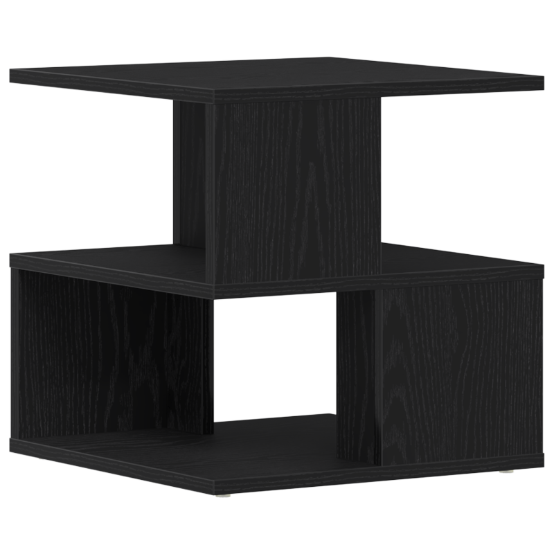 Beistelltisch aus schwarzem Eichenholz 40x40x40 cm, Ingenieurholz