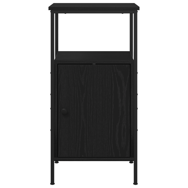 Nachttische 2 Stück Schwarz Eiche 41x31x80 cm Ingenieurohholz