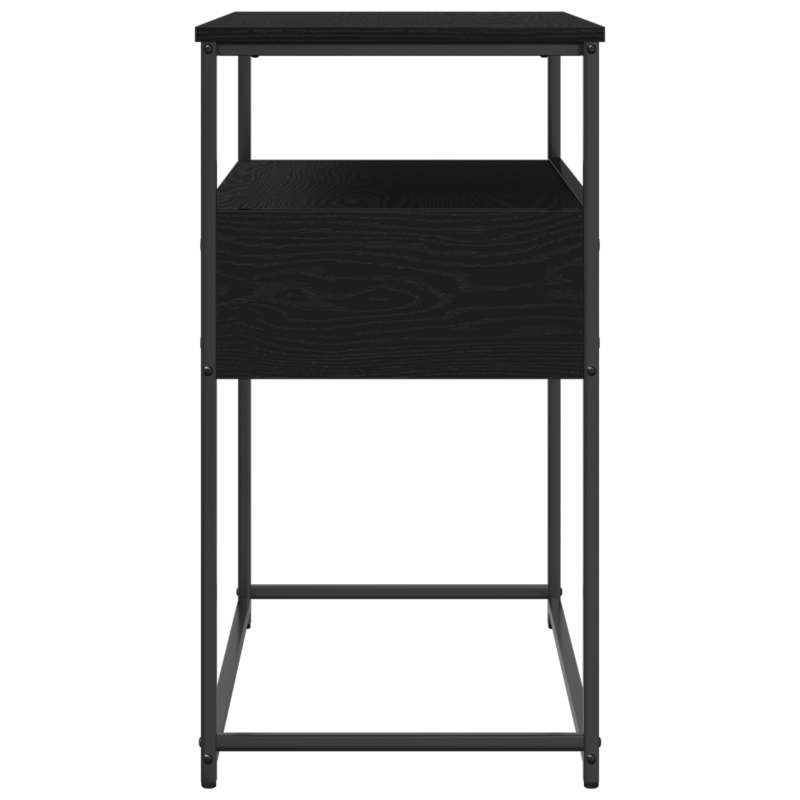 Konsole Tisch Schwarze Eiche 75x40x75 cm engineered Holz und Stahl