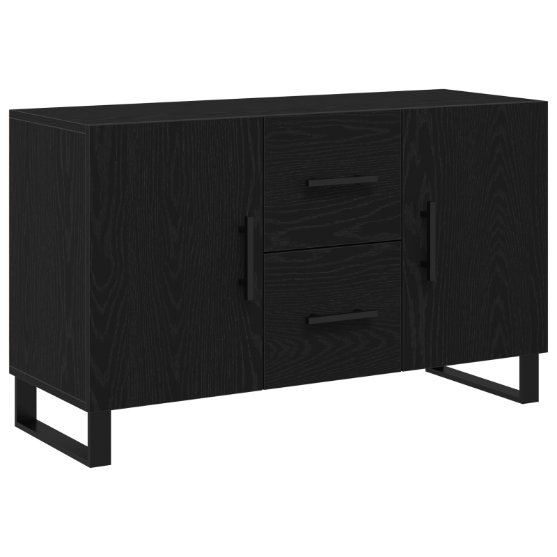 Sideboard Schwarz Eiche 100x36x60 cm Holzwerkstoff