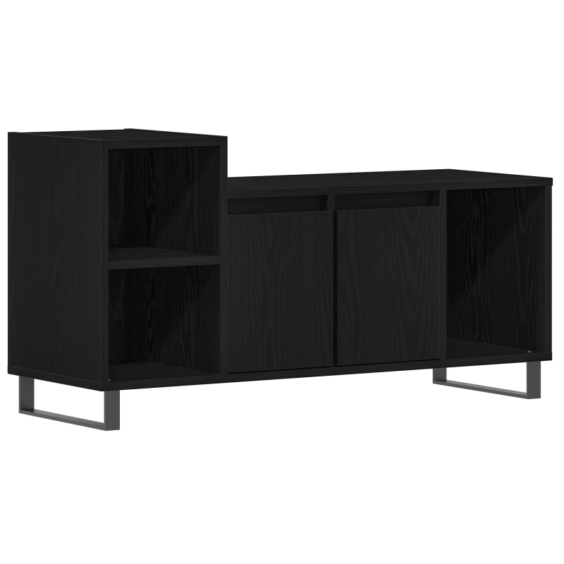 TV-Bank Schwarz Eiche 100x35x55 cm Werkstoff
