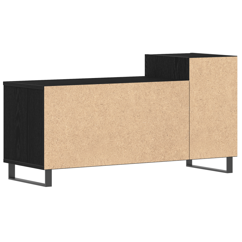 TV-Bank Schwarz Eiche 100x35x55 cm Werkstoff