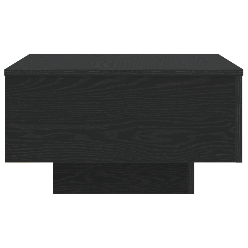 Couchtisch mit LED-Lichtern Schwarz Eiche 55x55x31 cm