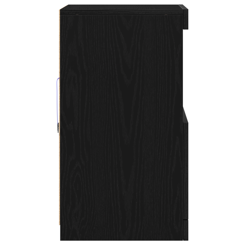 Sideboard mit LED-Lichtern Schwarze Eiche 41x37x67 cm