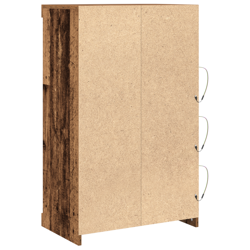 Sideboard mit LED-Lichtern Altes Holz 60,5x37x100 cm
