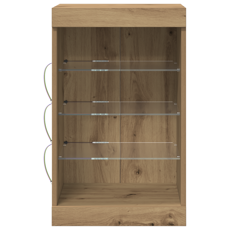 Sideboard mit LED-Lichtern Artisan Eiche 41x37x67 cm