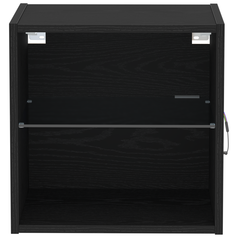 Wandregal 2 Stück Schwarz Eiche 40x28,5x40 cm Spanplatte