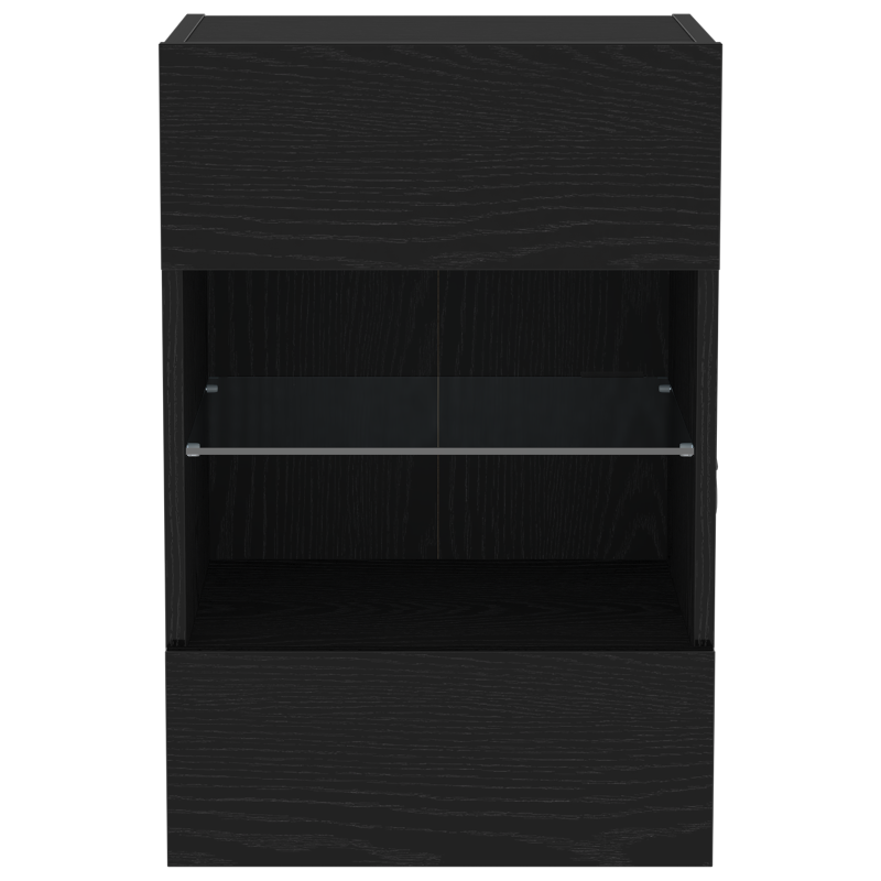 LED TV-Schrank 2 Stück Schwarz Eiche 40x30x60,5cm Werkstoff