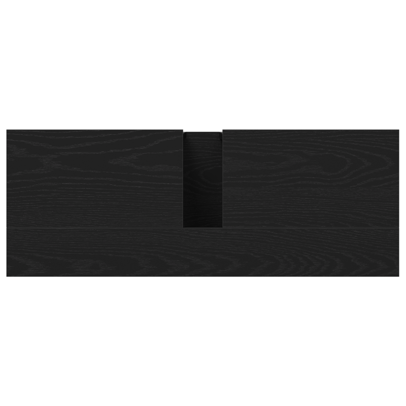 Waschbeckenunterschrank Schwarzes Eichenholz 80x30x60 cm Hergestelltes Holz