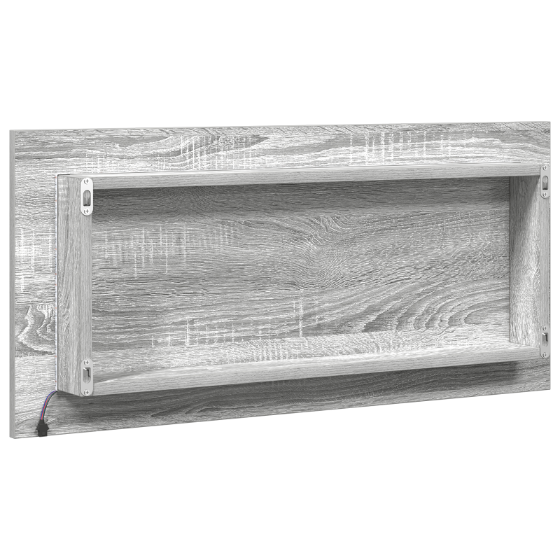 Badezimmer-Spiegelschrank mit LED Licht Grau Sonoma 80x37 cm