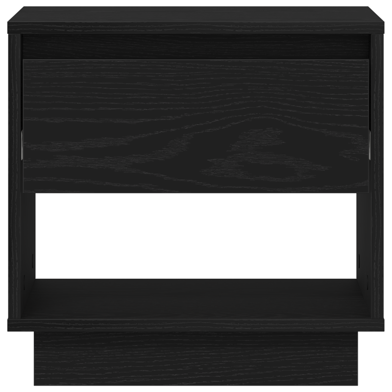 Nachttisch 2 Stück Schwarz Eiche 45x34x49 cm Holzwerkstoff