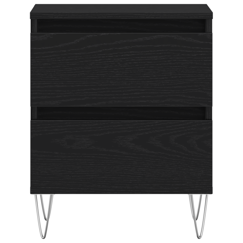 Nachttisch Schwarz Eiche 40x35x50 cm Ingenieurholz