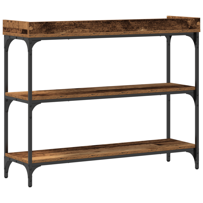 Konsolentisch Alte Eiche 100x30x80 cm Ingenieusholz und Stahl