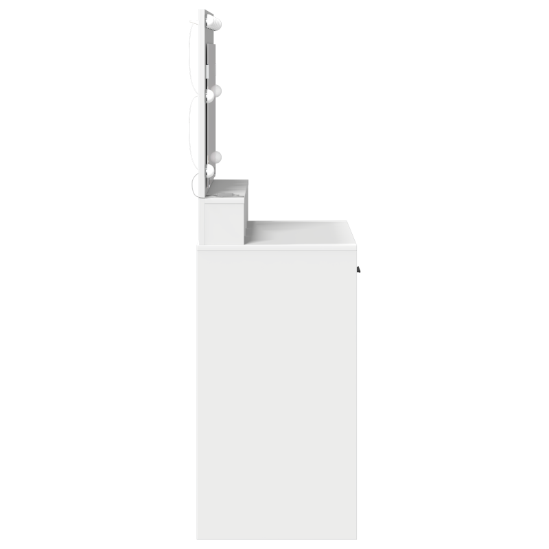 Schminktisch mit LED-Lichtern, Weiß, 79x41x135 cm