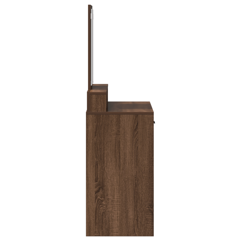 Schminktisch mit Schubladen, Braun, Eiche, 79x41x140 cm
