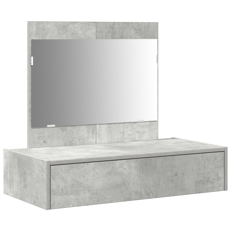 Wandhängender Schminktisch Beton Grau 83x40x70 cm