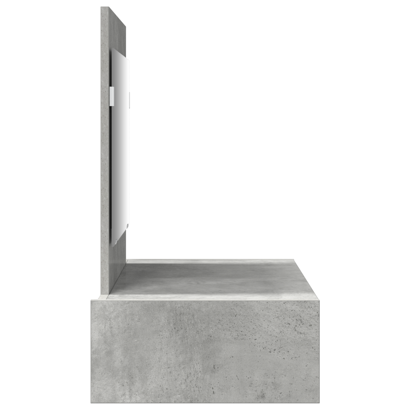 Wandhängender Schminktisch Beton Grau 83x40x70 cm