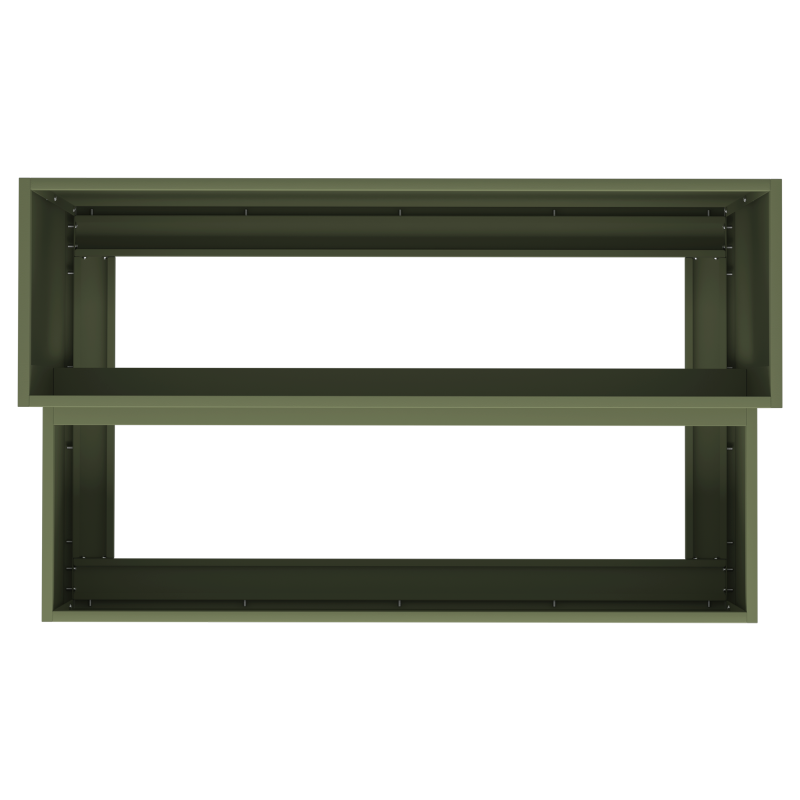 Gartenpflanzer 2-Tier 100x60x45 cm Olivgrün Stahl