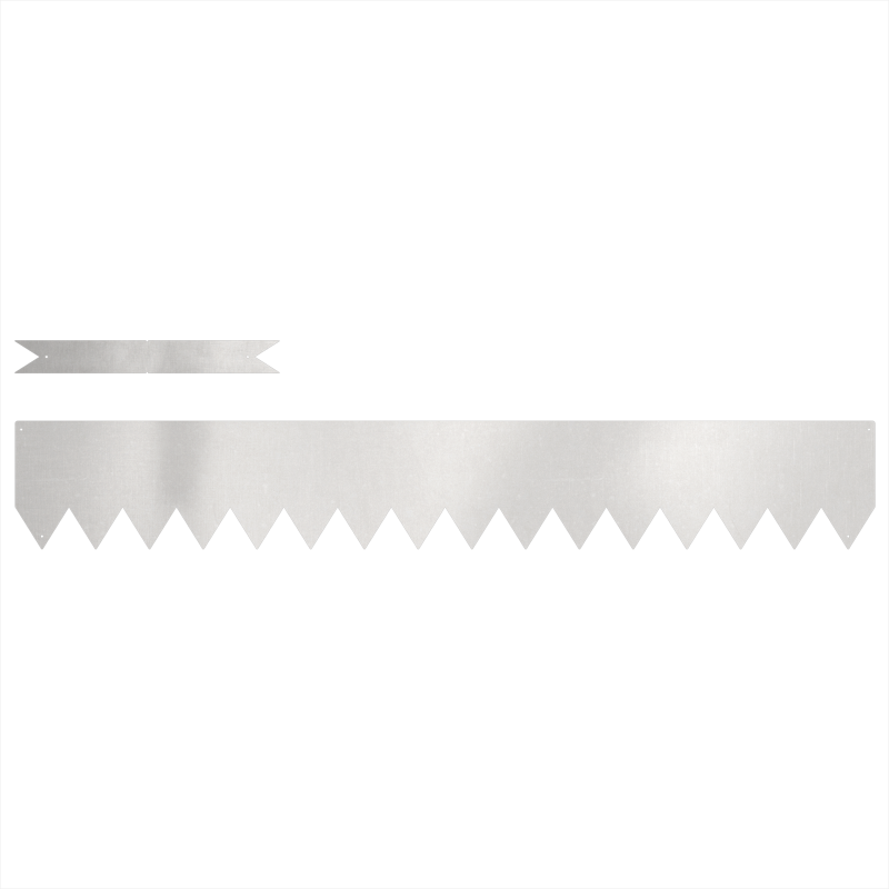 Rasenrand 50 Stück 100x0.5x15 cm Edelstahl