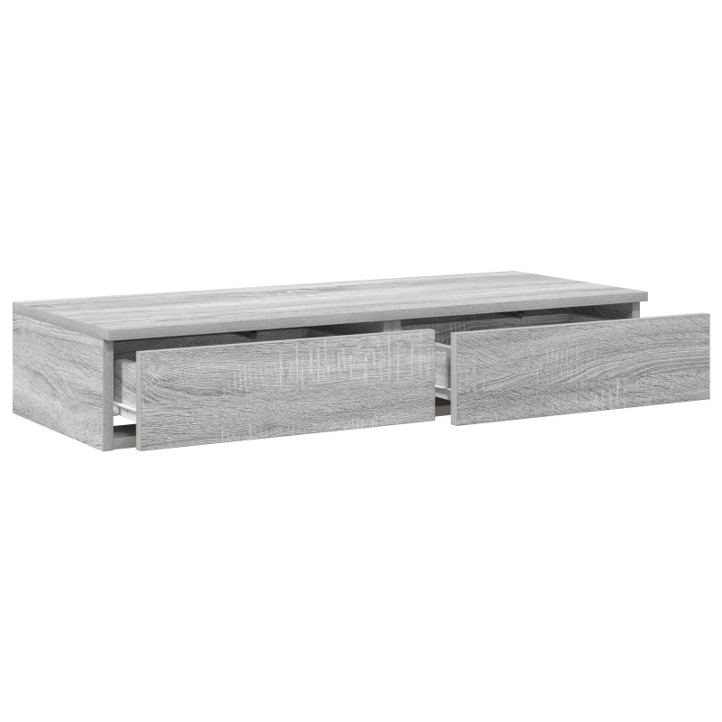 Bett mit Schubladen Grau Sonoma 90x36,5x16,5 cm Holzwerkstoff
