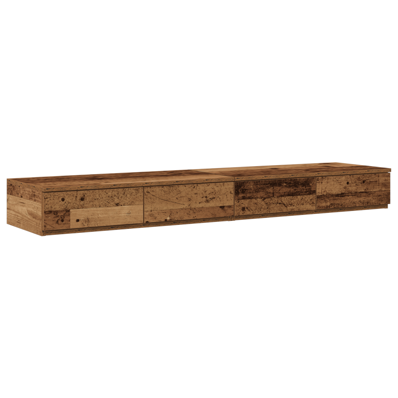 Bettschubladen aus Altholz 160x36,5x16,5 cm aus Holzwerkstoff