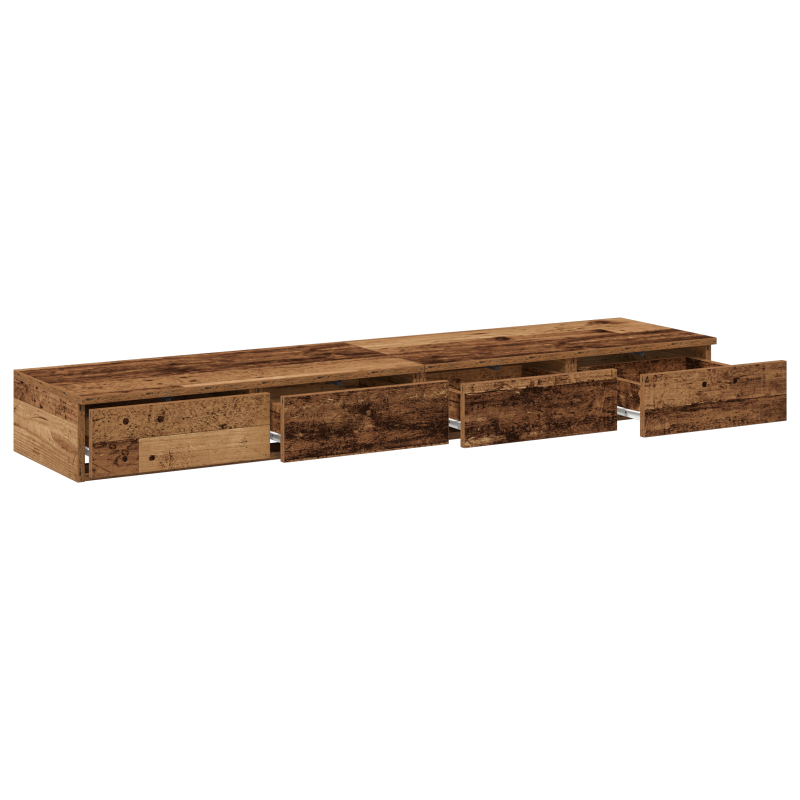 Bettschubladen aus Altholz 160x36,5x16,5 cm aus Holzwerkstoff
