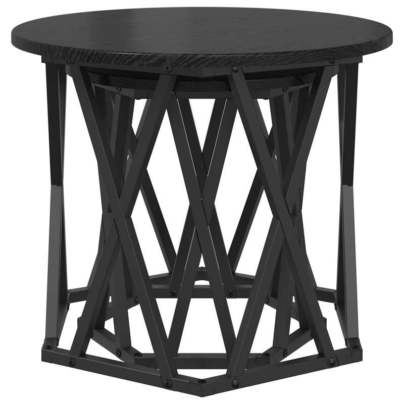 Schreibtisch-Tischset 2er Set Schwarzes Eichenholz