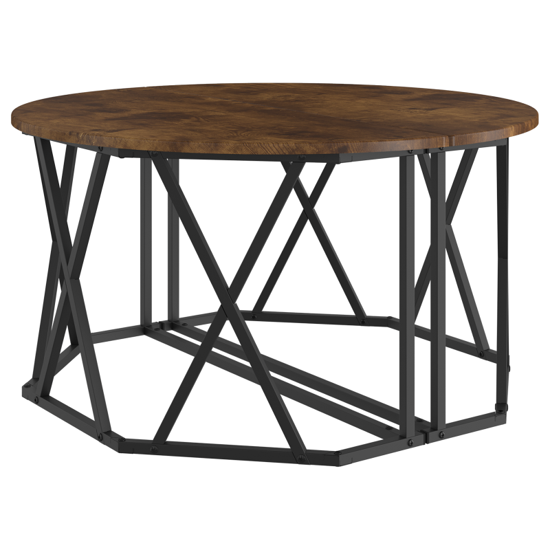 Couchtisch Raucheiche 80x80x42 cm Ingenieurholz