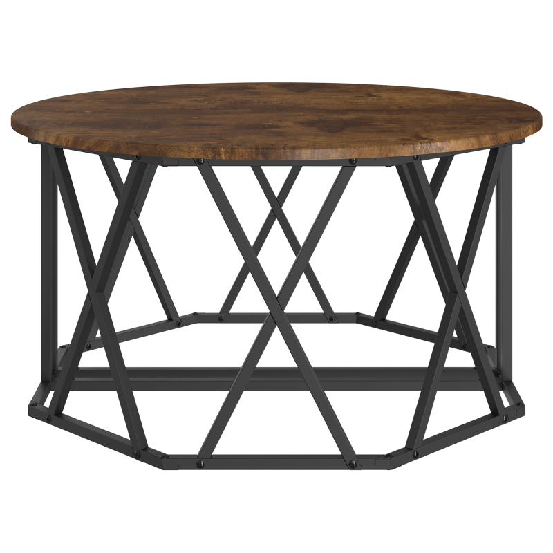 Couchtisch Raucheiche 80x80x42 cm Ingenieurholz