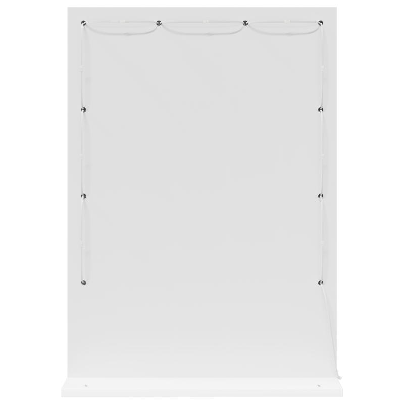 Kosmetikspiegel mit LED-Lichtern Weiß 70x50x18 cm